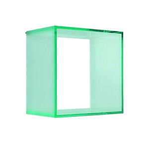 Leroy Merlin Mensola a muro Kubo Q cubo in vetro L 28 x H 28 x P 28 cm verde satinato