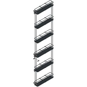 DELINIA ID Cesto di carico per mobile alto estraibile da avvitare in acciaio antracite L 11.5 x H 184.5 x P 47.5 cm