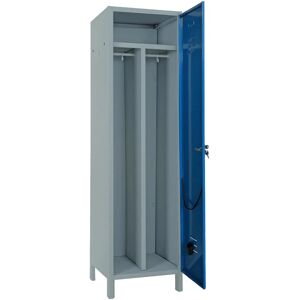 Leroy Merlin Armadio alto Pratiko Spogliatoio interno / esterno in acciaio, blu e grigio L 50 x H 179.5 x P 50 cm, 1 anta