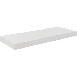 SPACEO Mensola a muro Tamburata  dritto in mdf L 60 x H 3.8 x P 23.5 cm bianco