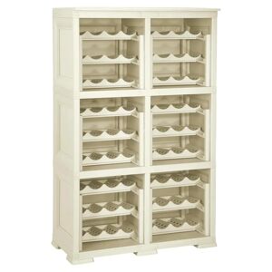 TONTARELLI Mobile portabottiglie portabottiglie Omnimodus interno / esterno in resina, beige L 42.5 x H 125 x P 79 cm, 0 ante