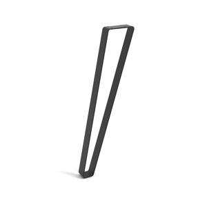 REI Piede per mobili  in acciaio nero epossidica L 710 x P 270mm, H 71 cm