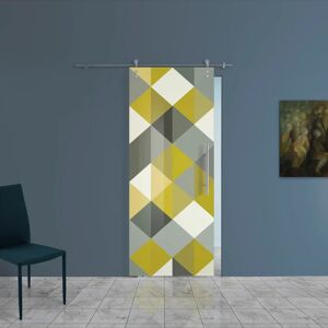 Leroy Merlin Anta per porta scorrevole Carpet5 in vetro giallo / dorato L 96 x H 215 cm sinistra