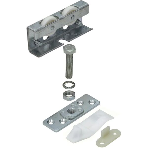 hettich kit montaggio per porta scorrevole per anta armadio e porta da interno  100 x 26 mm