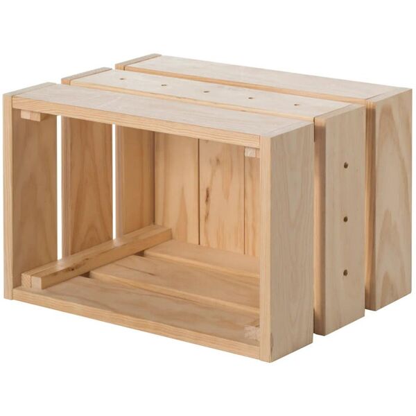 astigarraga contenitore da montare home box l 38.4 x h 25.6 x p 28 cm naturale