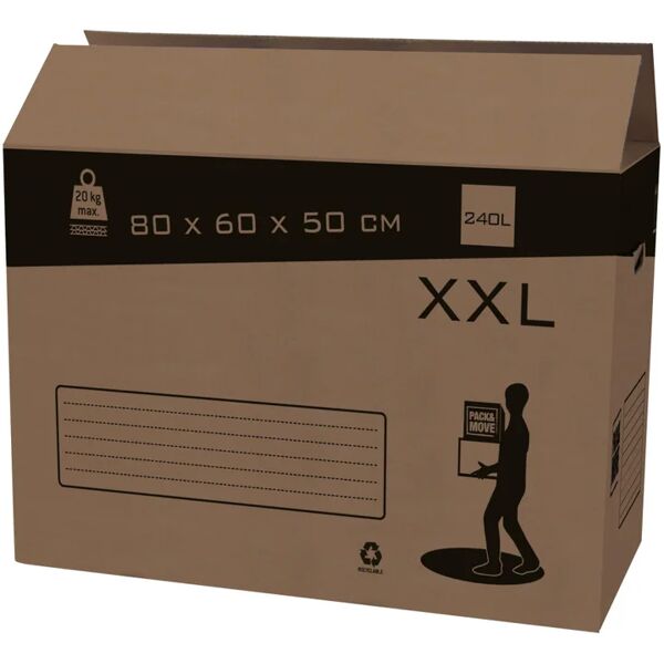 pack and move scatola da imballaggio 2 onde h 50 x l 80 x p 60 cm