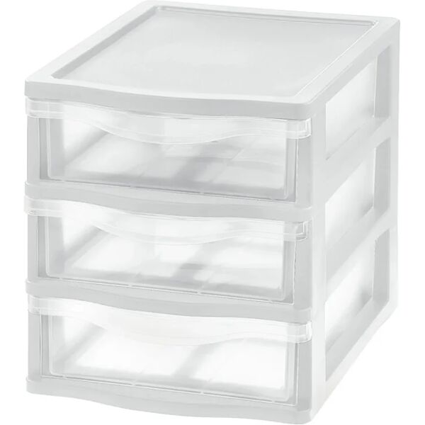 tontarelli cassettiera a colonna l 26.8 x p 37 x h 31.6 cm bianco