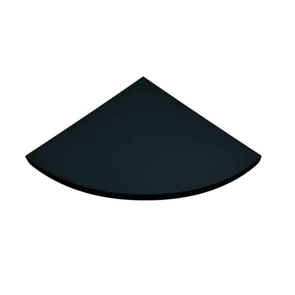 spaceo mensola a muro a forma di ventaglio  ad angolo in mdf l 25 x p 25 cm nero