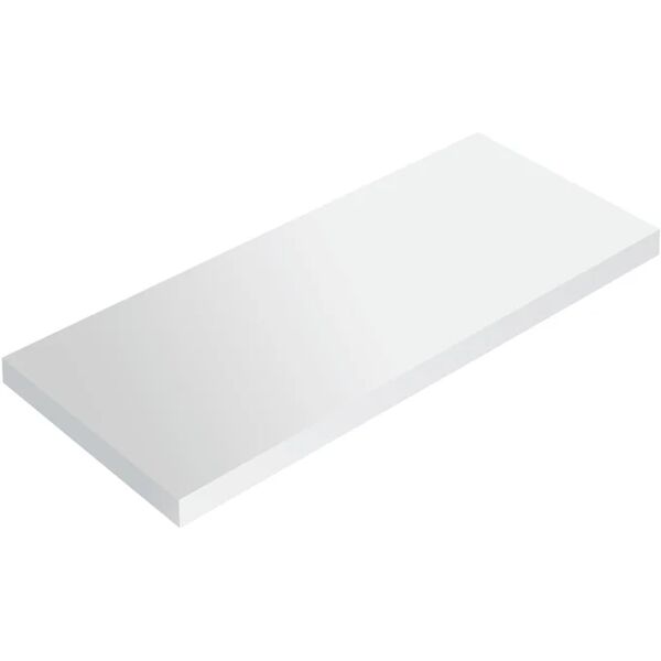 spaceo mensola a muro wood  dritto in mdf l 36 x h 1.8 x p 15.5 cm bianco