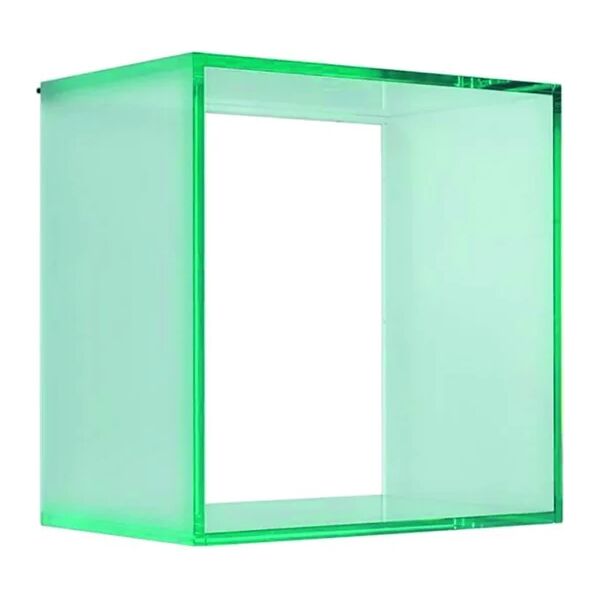 leroy merlin mensola a muro kubo q cubo in vetro l 28 x h 28 x p 28 cm verde satinato