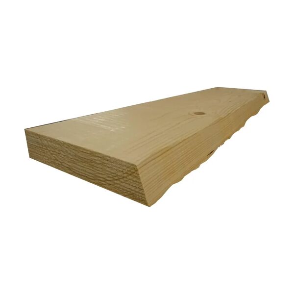 aschieri de pietri mensola a muro grezza dritto in legno l 80 x h 5 x p 25 cm abete