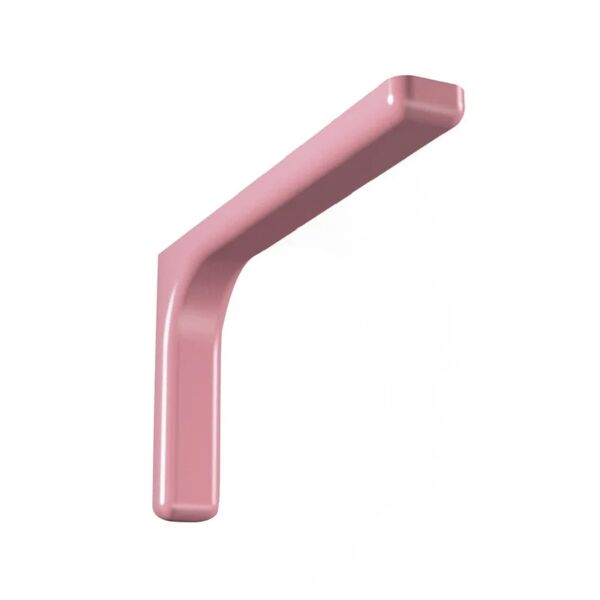 leroy merlin set di 2 reggimensole leonard in acciaio plastificato rosa, h 11.4 x p 3.6 cm