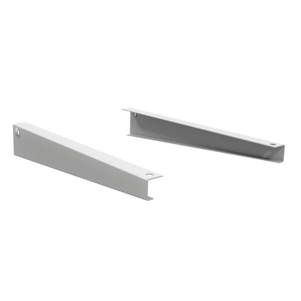 spaceo set di 2 pezzi, reggimensola  l 50 x h 3 x p 7.5 cm bianco