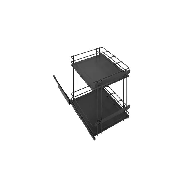 delinia id cesto portaoggetti per mobile basso da avvitare in acciaio grigio l 41.8 x h 48.5 x p 46.5 cm