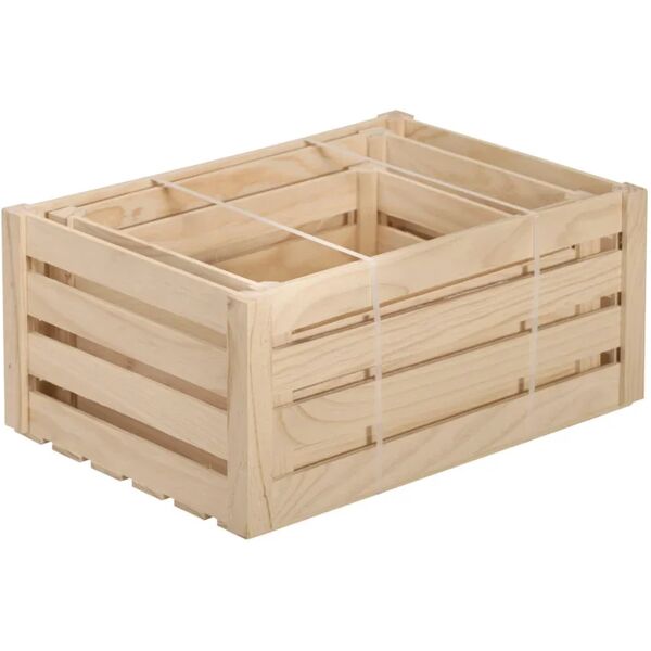 astigarraga set di 3 pezzi, scatola l 36 x h 17 x p 25 cm grezzo naturale