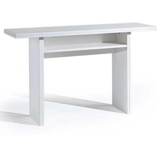 terraneo tavolo consolle estraibile oplà  l 120 x h 76 x p 35 cm bianco