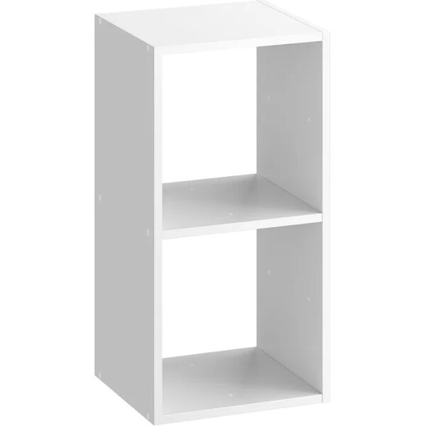 spaceo mensola a muro 2 cubi kub  rettangolare in truciolare l 36 x h 70.5 x p 31.7 cm bianco