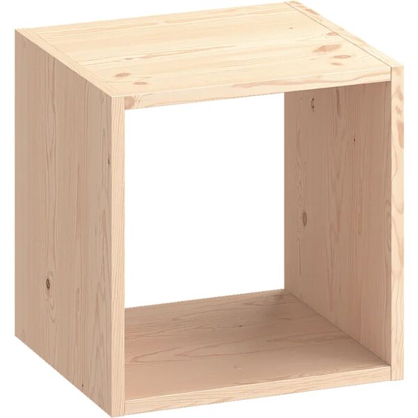 spaceo mensola a muro 1 cubo kub  quadrato in legno l 36 x h 36 x p 31.7 cm beige