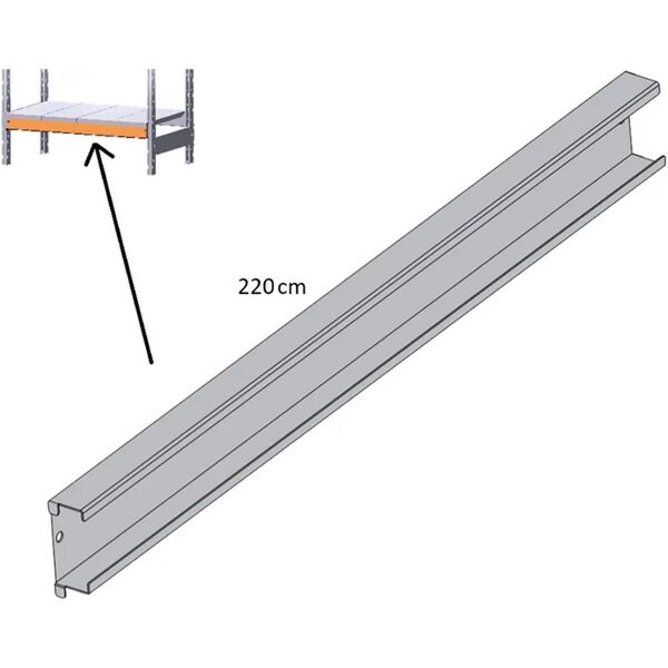 leroy merlin rinforzo per scaffalatura kompos-mcp22  l 220 x  h 10 x  p 3 cm grigio / argento martellato