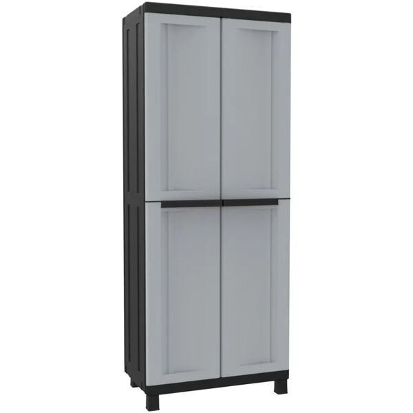 terry storage armadio spogliatoio twist black  2680 interno / esterno in resina, grigio l 68 x h 170 x p 39 cm, 2 ante