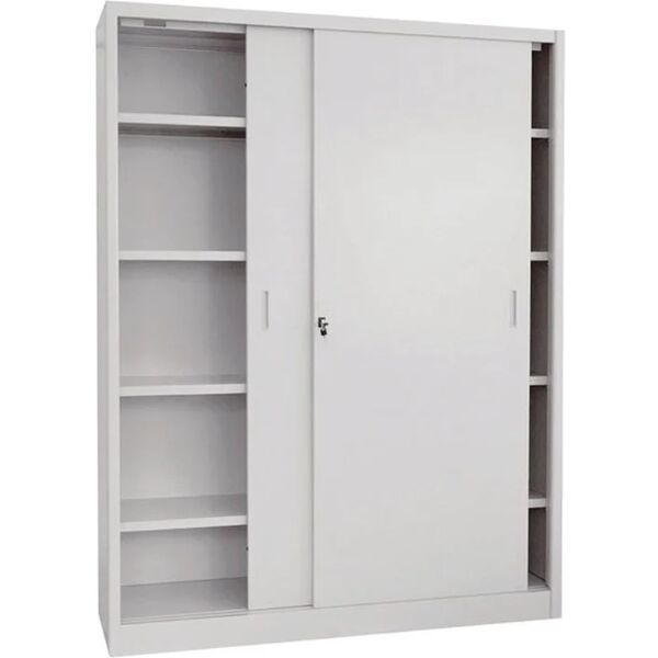 leroy merlin armadio alto pratiko d interno / esterno in acciaio, grigio l 120 x h 200 x p 45 cm, 2 ante