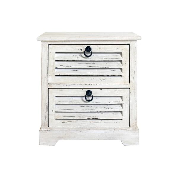 leroy merlin comodino con 2 cassetti in legno bianco l 40 x h 45 x p 27 cm