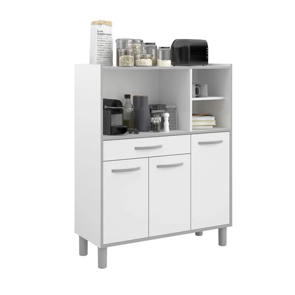 leroy merlin credenza cucina bianco e grigio l 100 x p 40.1 x h 126.6 cm