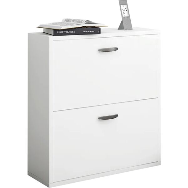 leroy merlin scarpiera doppia 2 ante doppia profondità l 73 x h 80 x p 25 cm 12 paia, bianco