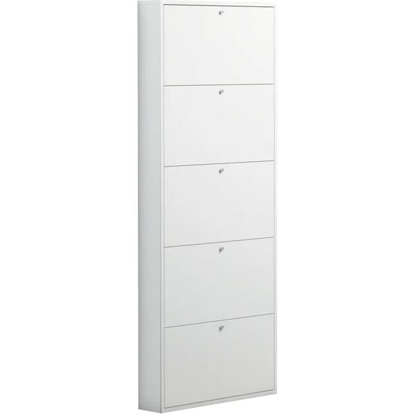 leroy merlin scarpiera slim 5 ante l 73 x h 180 x p 15 cm 15 paia, bianco