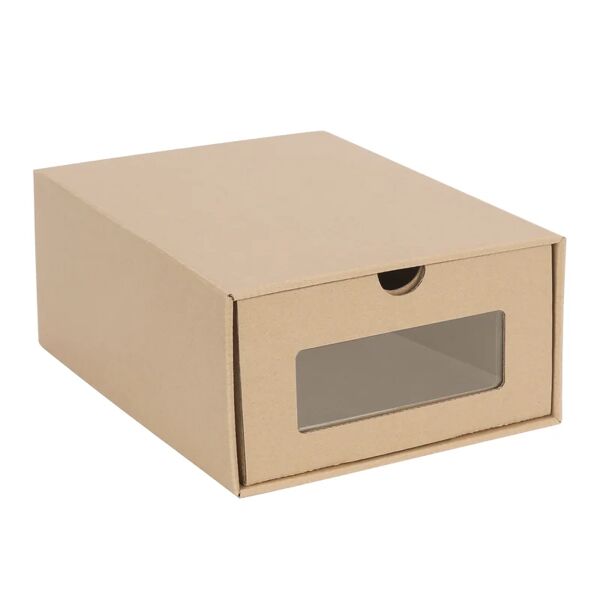 spaceo scatola per scarpe in cartone l 21.0 x h 12.0 x p 30.0 cm marrone