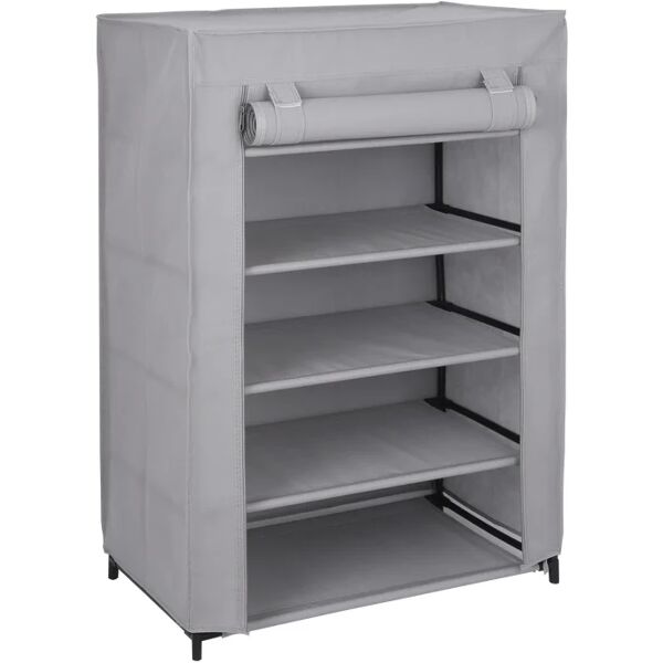 spaceo scarpiera  1 anta l 60 x h 90 x p 35 cm 15 paia, grigio