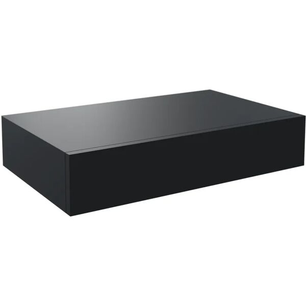 spaceo mensola a muro sing  dritto in mdf l 40 x h 8 x p 25 cm nero