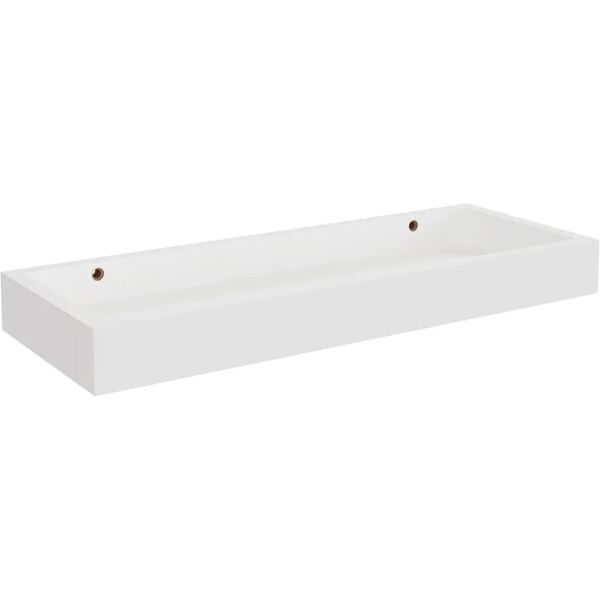 spaceo mensola a muro svuotatasche  a u in mdf l 40 x h 4 x p 15 cm bianco