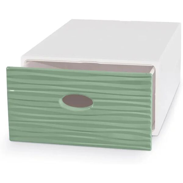 leroy merlin cassetto singolo qbox l 61 x  h 43.5 x  p 25.5 cm  bianco e verde