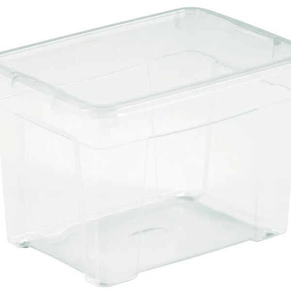 leroy merlin set di 3 pezzi, scatola kbox 4 l 38.8 x h 25.8 x p 28 cm trasparente