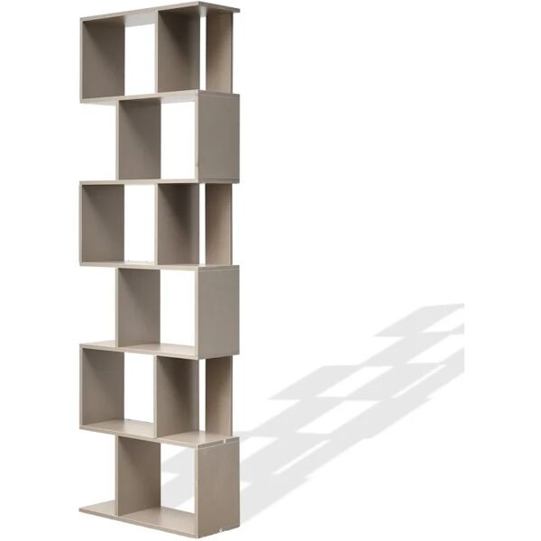 leroy merlin libreria 6 ripiani scaffale l 60 x p 24 x h 190 cm beige, portata per ripiano 5 kg