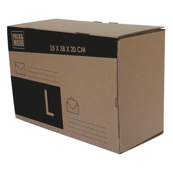 pack and move scatola di cartone scatola per spedire misura l singolo h 25 x l 38 x p 20 cm