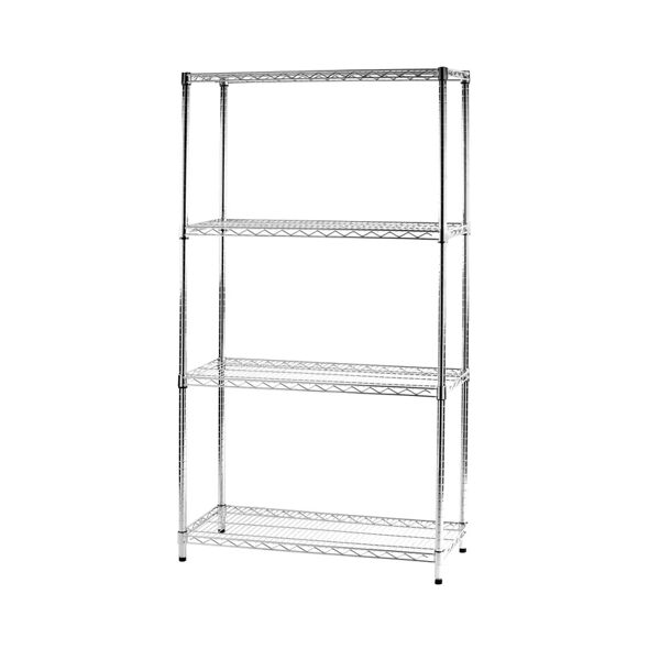 leroy merlin scaffale in kit 4 ripiani filocromo l 90 x p 35 x h 168 cm grigio, portata per ripiano 100 kg