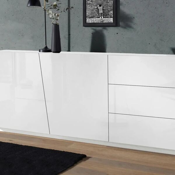 leroy merlin mobile credenza vega l 180 x h 86 p 43 cm bianco lucido