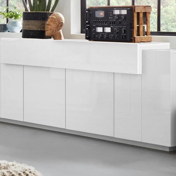 leroy merlin mobile credenza coro l 200 x h 85.5 p 45 cm bianco lucido e bianco