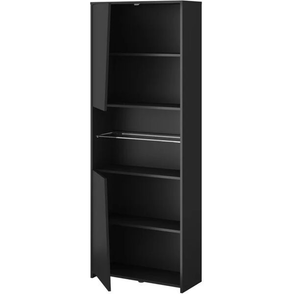 leroy merlin libreria gaming l 67 x p 28 x h 180 cm nero opaco, portata per ripiano 6 kg