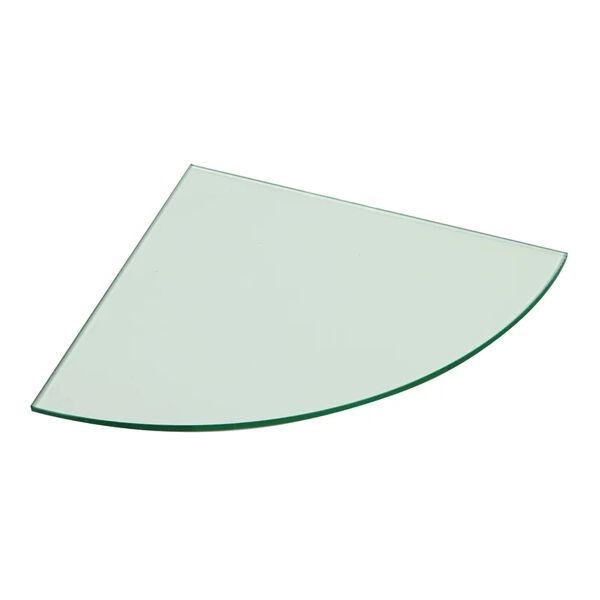 leroy merlin mensola a muro a forma di ventaglio ad angolo in vetro l 25 x h 0.5 x p 25 cm trasparente