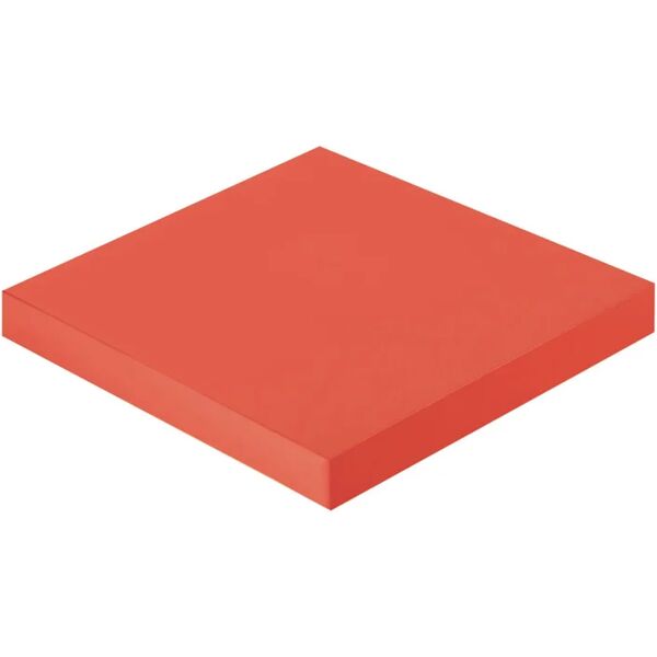 sanitec mensola a muro spaceo dritto in mdf l 25 x h 3.8 x p 25 cm rosso