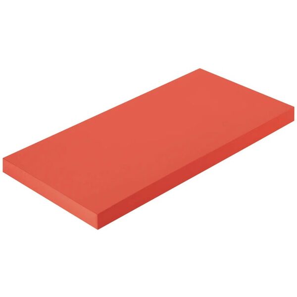 sanitec mensola a muro spaceo dritto in mdf l 60 x h 3.8 x p 25 cm rosso