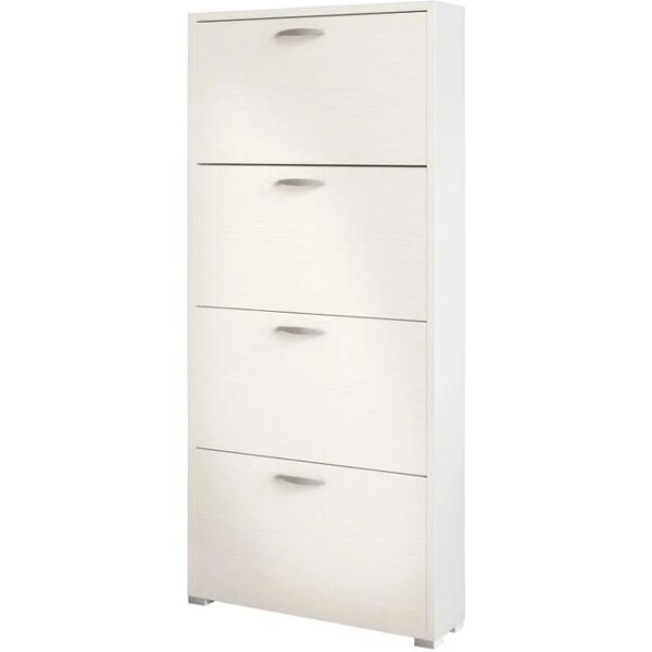 leroy merlin scarpiera 4 ante doppia profondità l 73 x h 157 x p 25 cm 24 paia, bianco