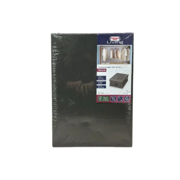 domopak - scatola grey maniglie pelle medium