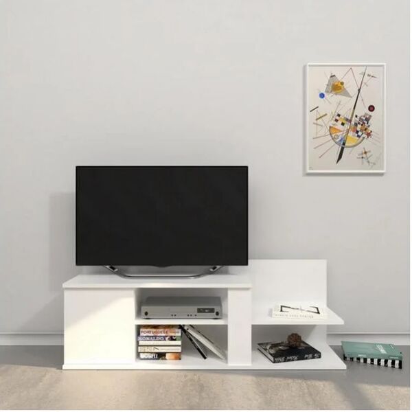 homemania mobile porta tv marshall in truciolare melaminico, bianco,