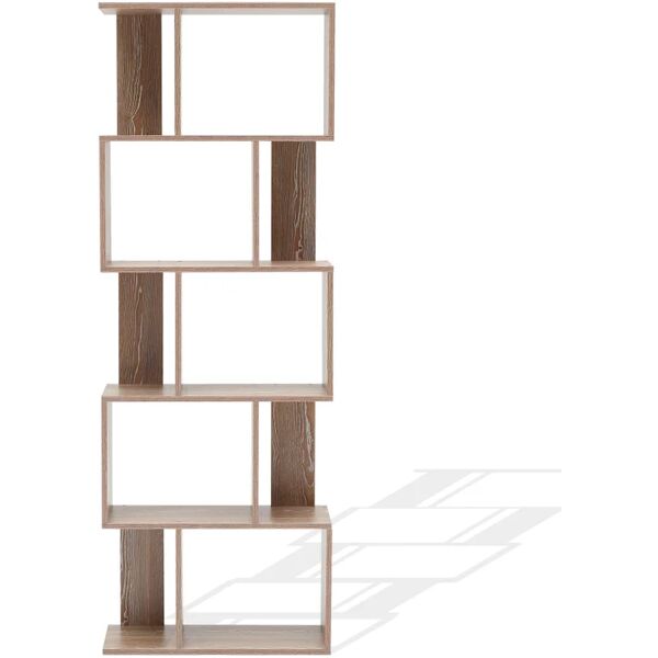 rebecca mobili mobili rebecca scaffale libreria 5 mensole legno marrone moderno 172,5x60x24