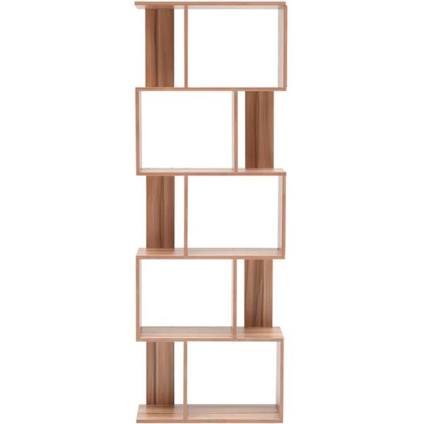 rebecca mobili mobili rebecca scaffale libreria 5 ripiani legno marrone moderno 172,5x60x24