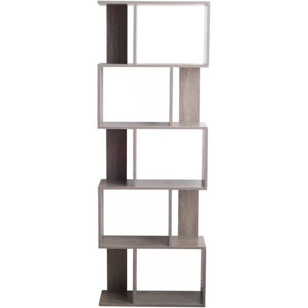 rebecca mobili mobili rebecca scaffale libreria grigio sbiancato mdf urban soggiorno 169x60x24